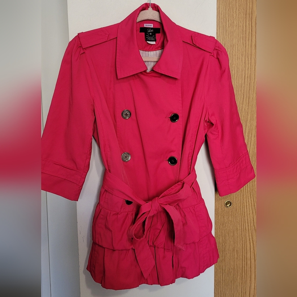 Women's Pink Double-Breasted Jacket